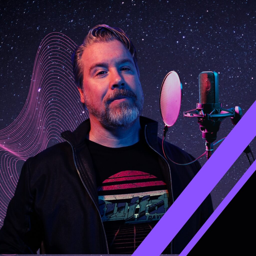 voiceovers from space will keizer's vo channel (1080 x 1080 px)